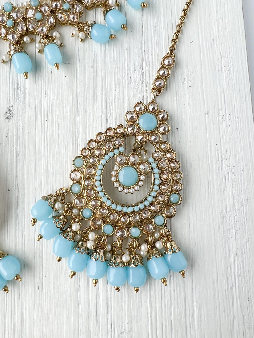 Skeptic in Sky Blue *AS-IS* Necklace Sets THE KUNDAN SHOP 