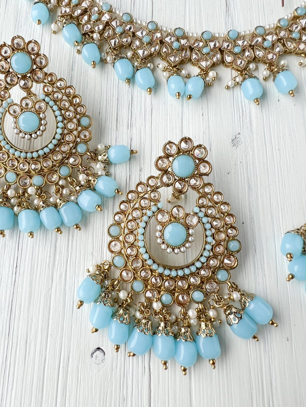 Skeptic in Sky Blue *AS-IS* Necklace Sets THE KUNDAN SHOP 