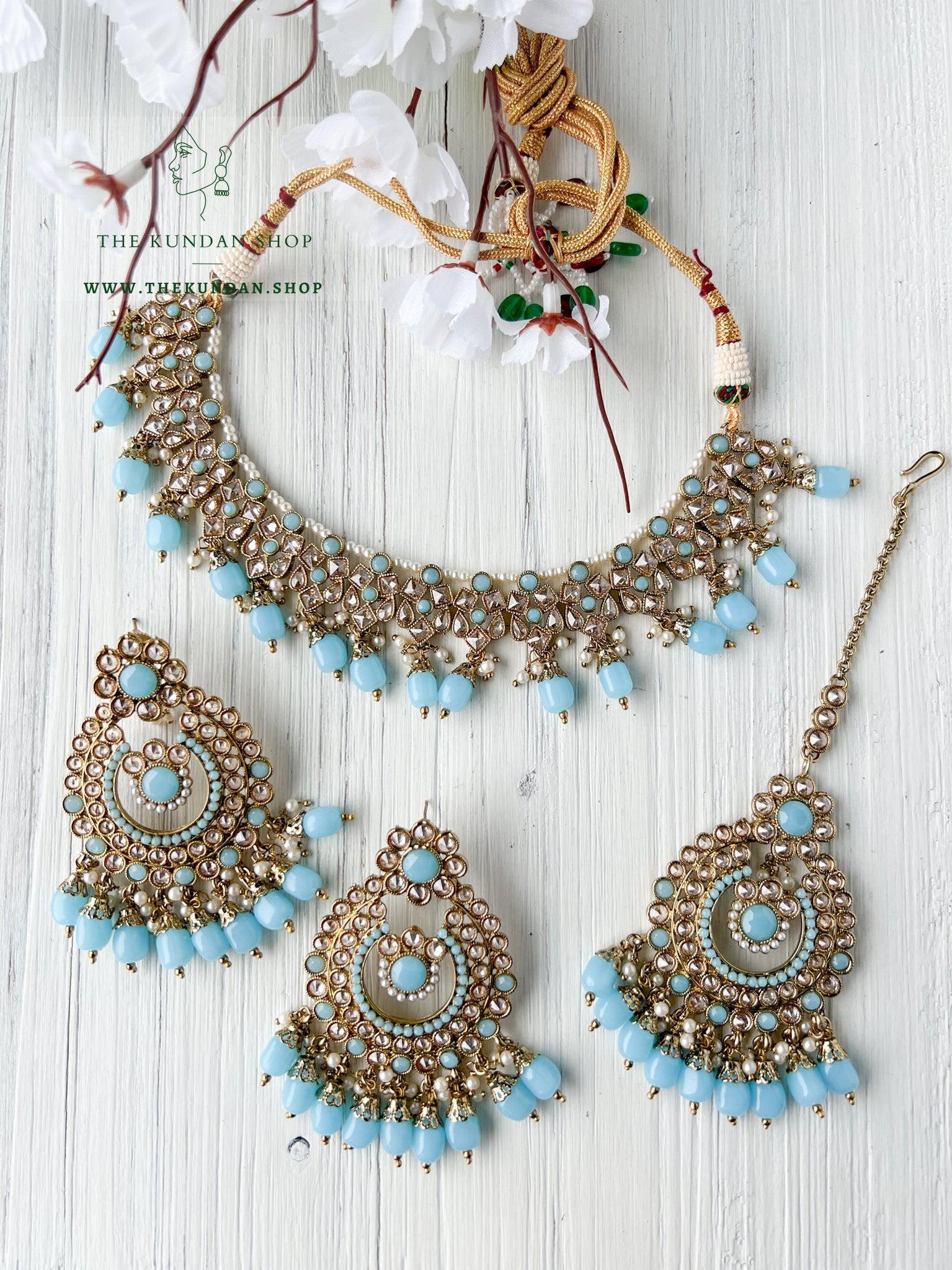 Skeptic in Sky Blue *AS-IS* Necklace Sets THE KUNDAN SHOP 