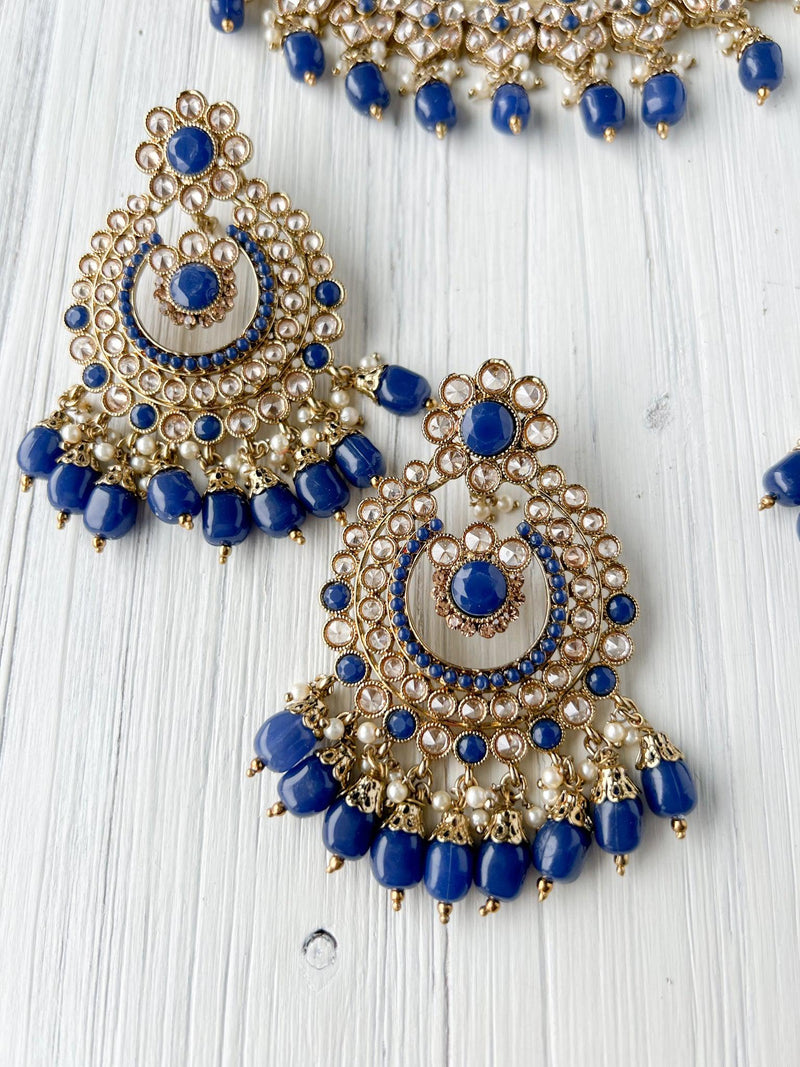 Skeptic in Midnight Blue *AS-IS* Necklace Sets THE KUNDAN SHOP 