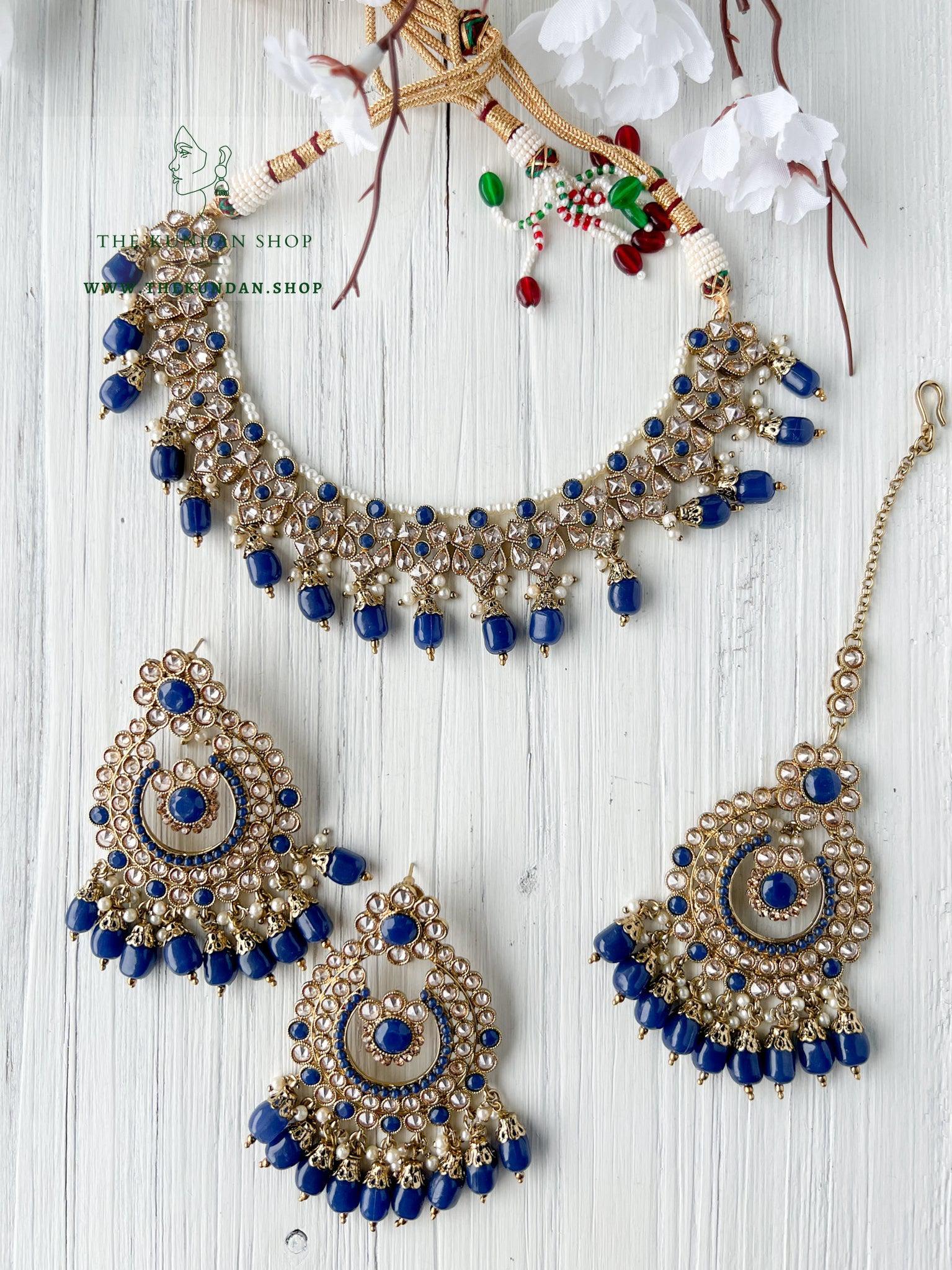 Skeptic in Midnight Blue *AS-IS* Necklace Sets THE KUNDAN SHOP 