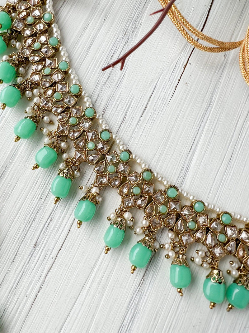 Skeptic in Mint *AS-IS* Necklace Sets THE KUNDAN SHOP 