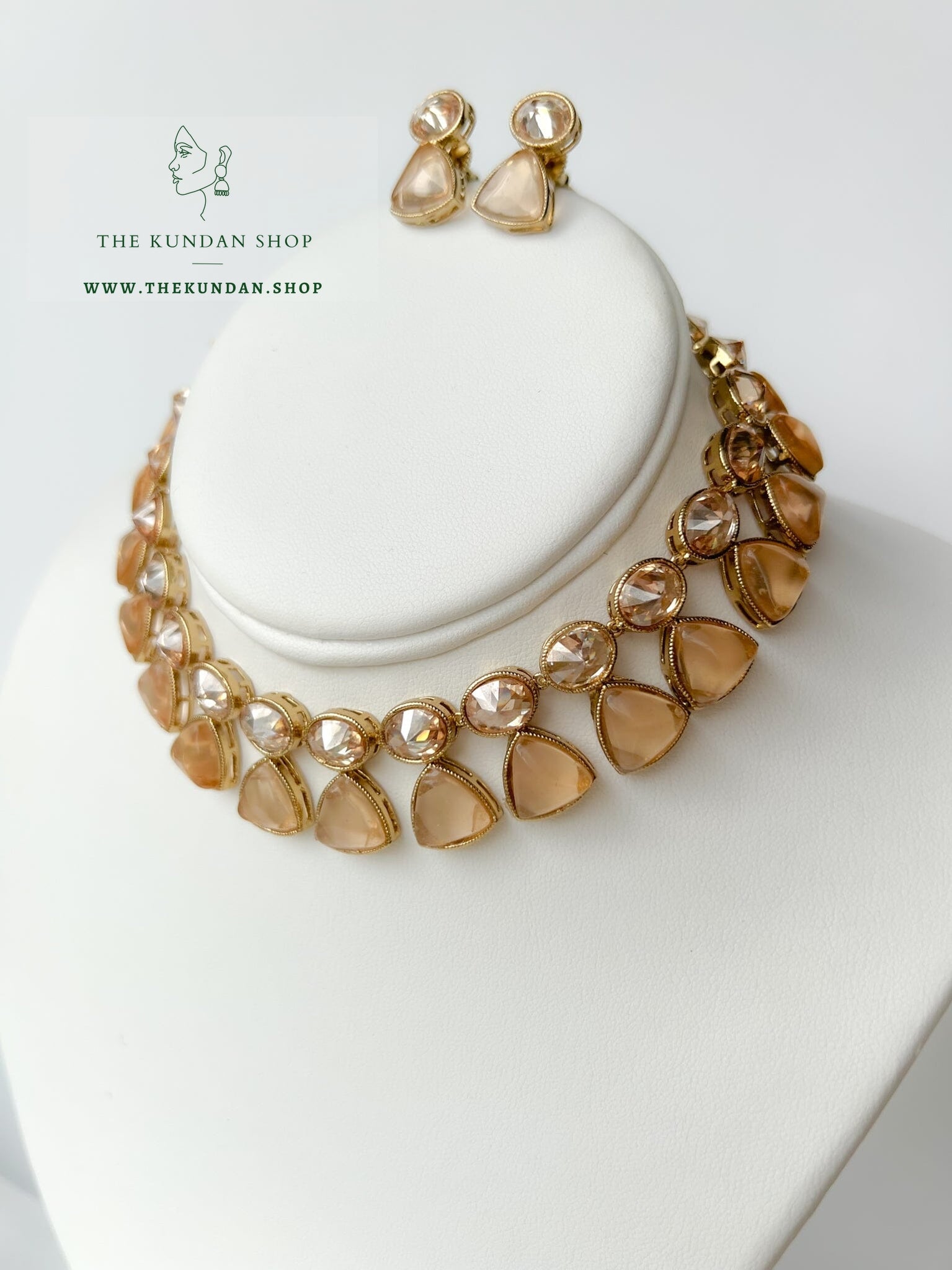 Rare Drops in Polki & Stones Necklace Sets THE KUNDAN SHOP 