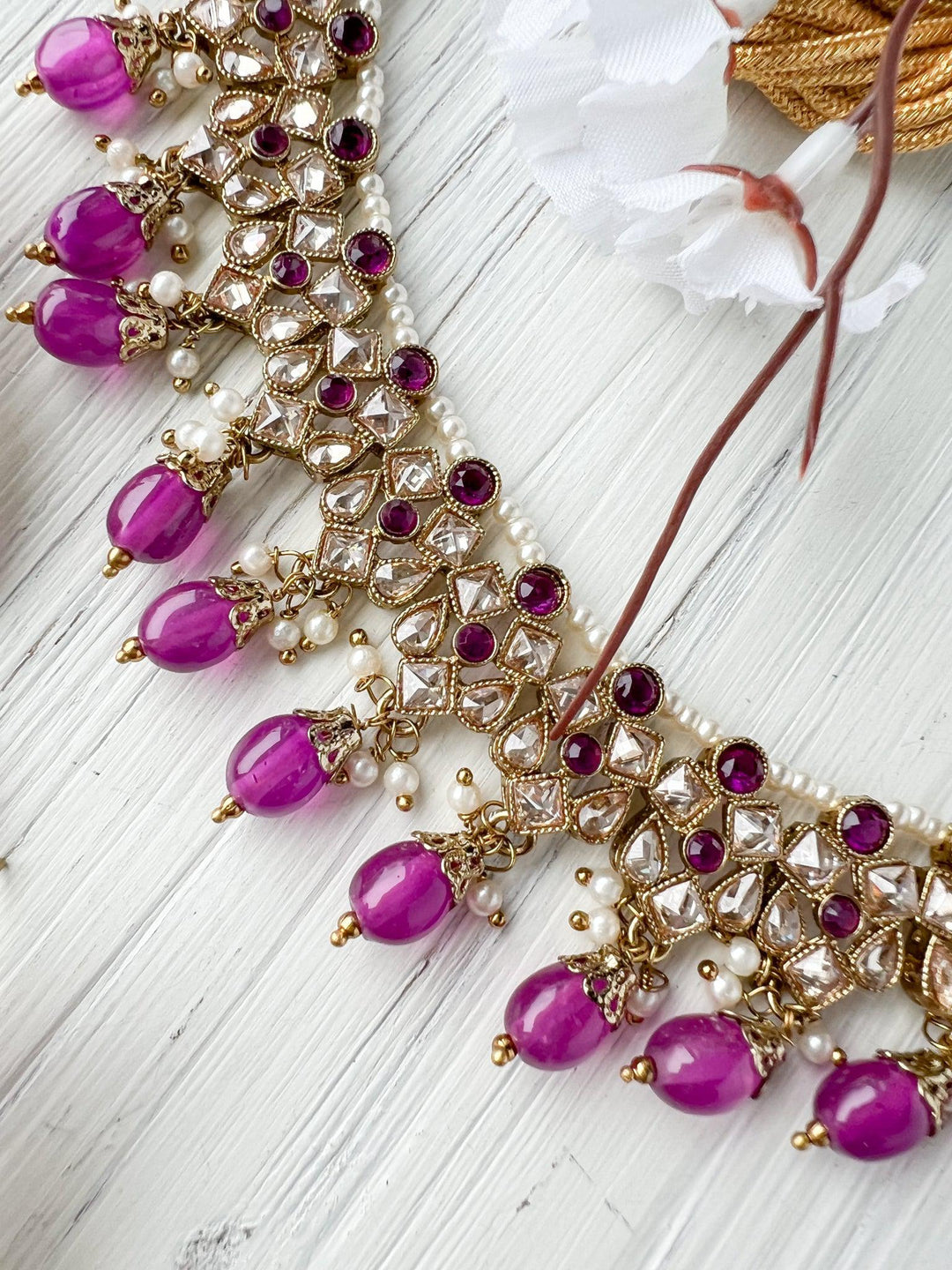 Skeptic in Purple *AS-IS* Necklace Sets THE KUNDAN SHOP 