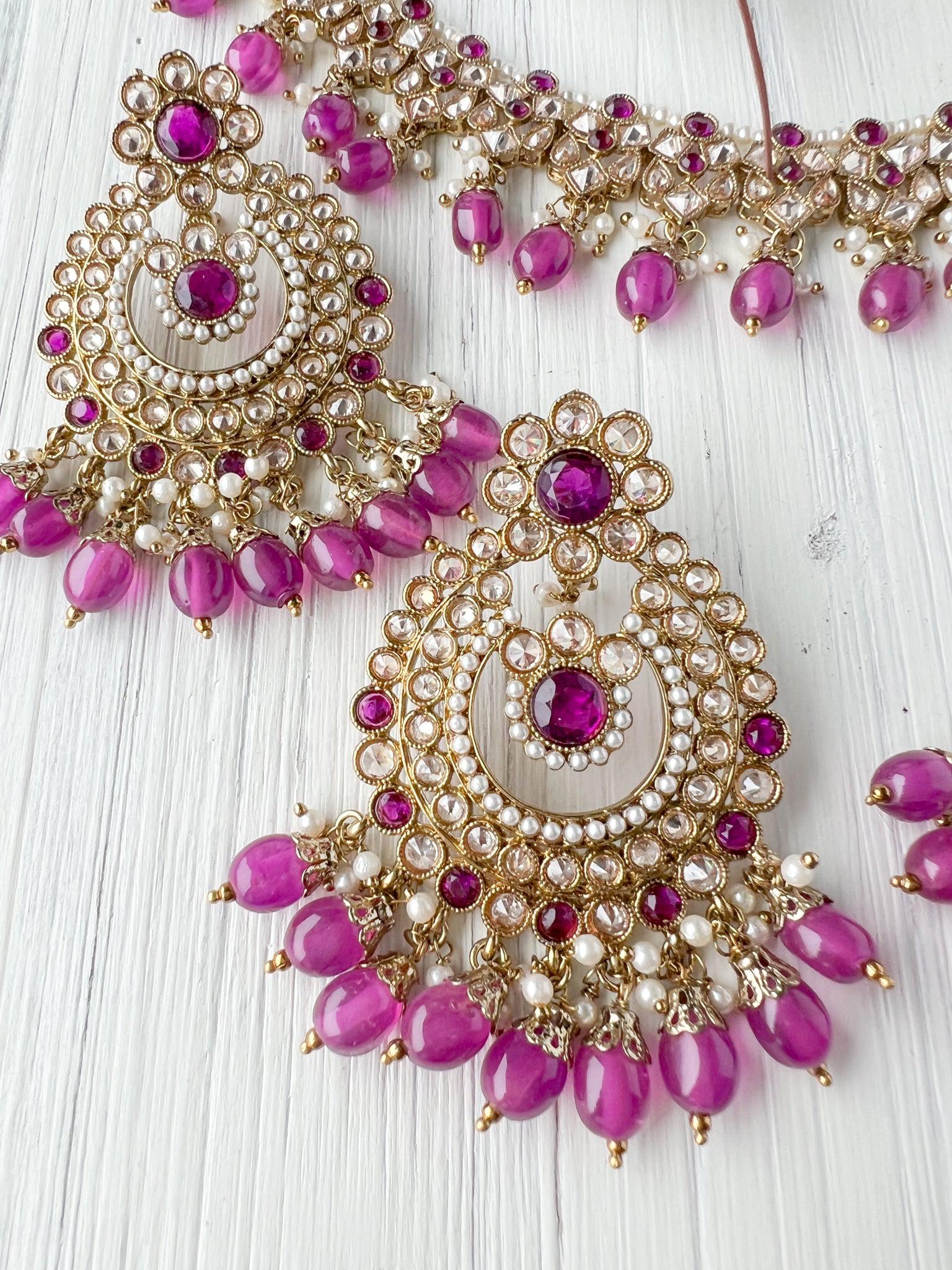 Skeptic in Purple *AS-IS* Necklace Sets THE KUNDAN SHOP 