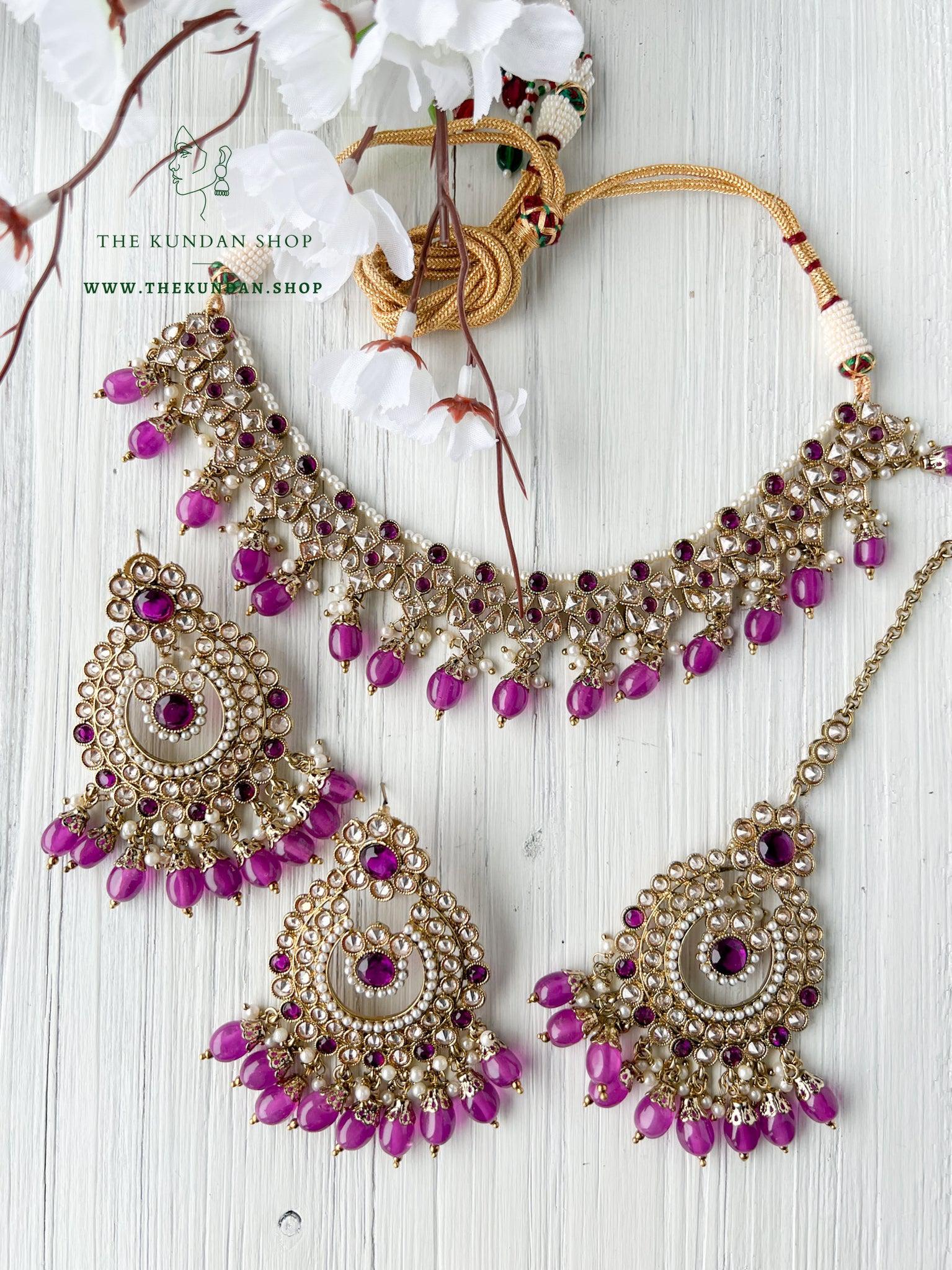 Skeptic in Purple *AS-IS* Necklace Sets THE KUNDAN SHOP 