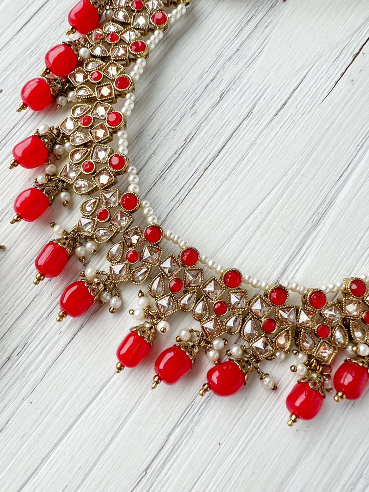Skeptic in Red *AS-IS* Necklace Sets THE KUNDAN SHOP 