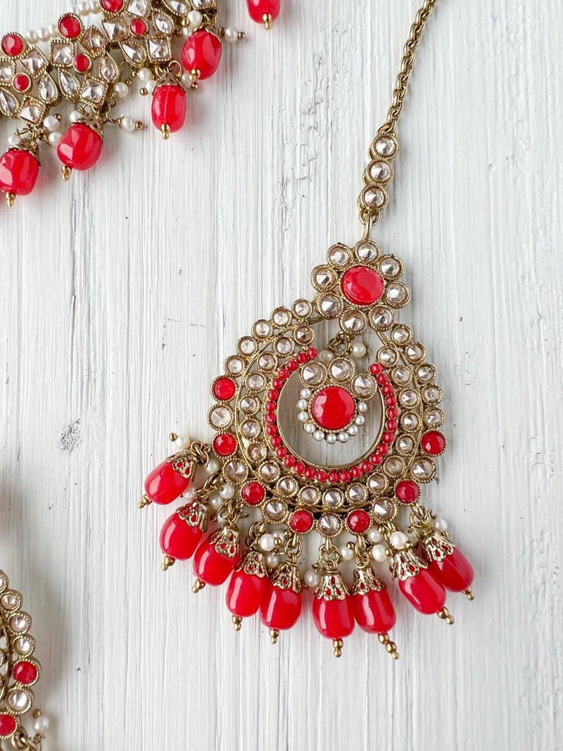 Skeptic in Red *AS-IS* Necklace Sets THE KUNDAN SHOP 