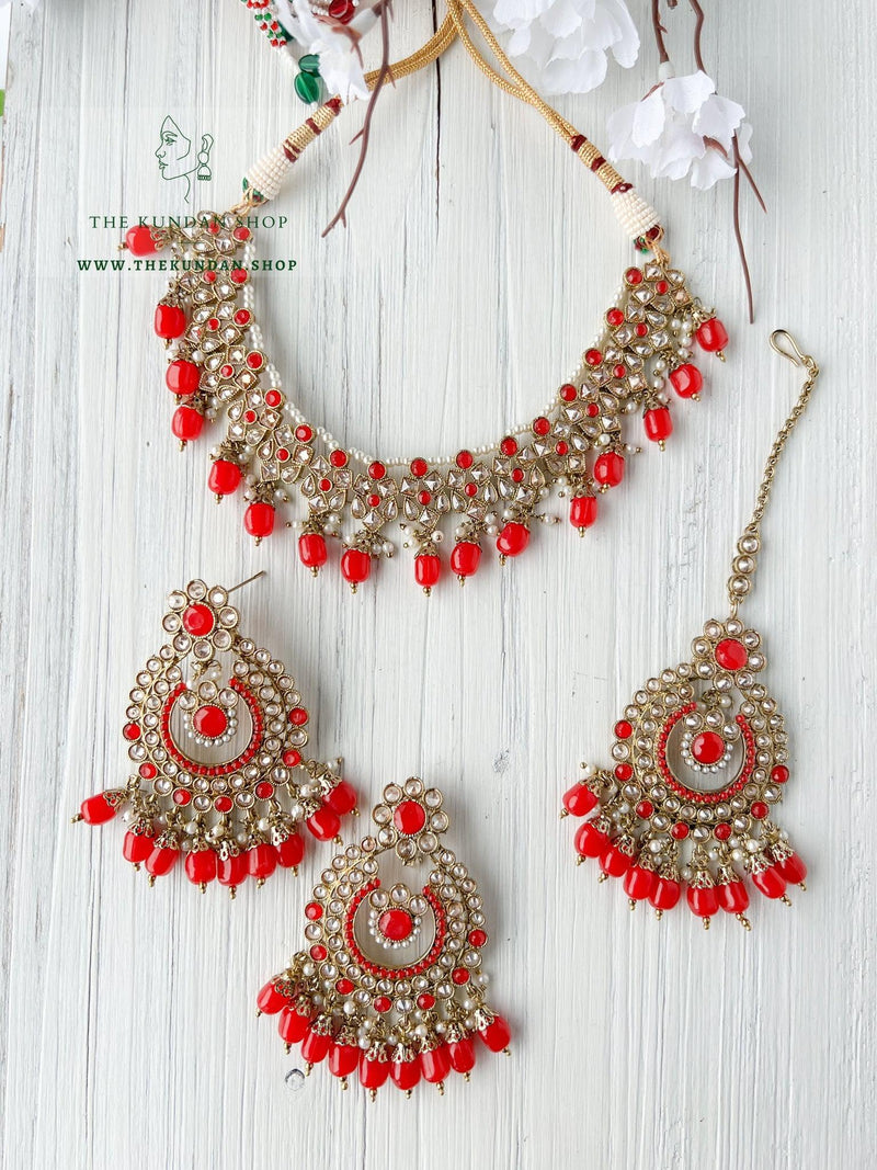 Skeptic in Red *AS-IS* Necklace Sets THE KUNDAN SHOP 