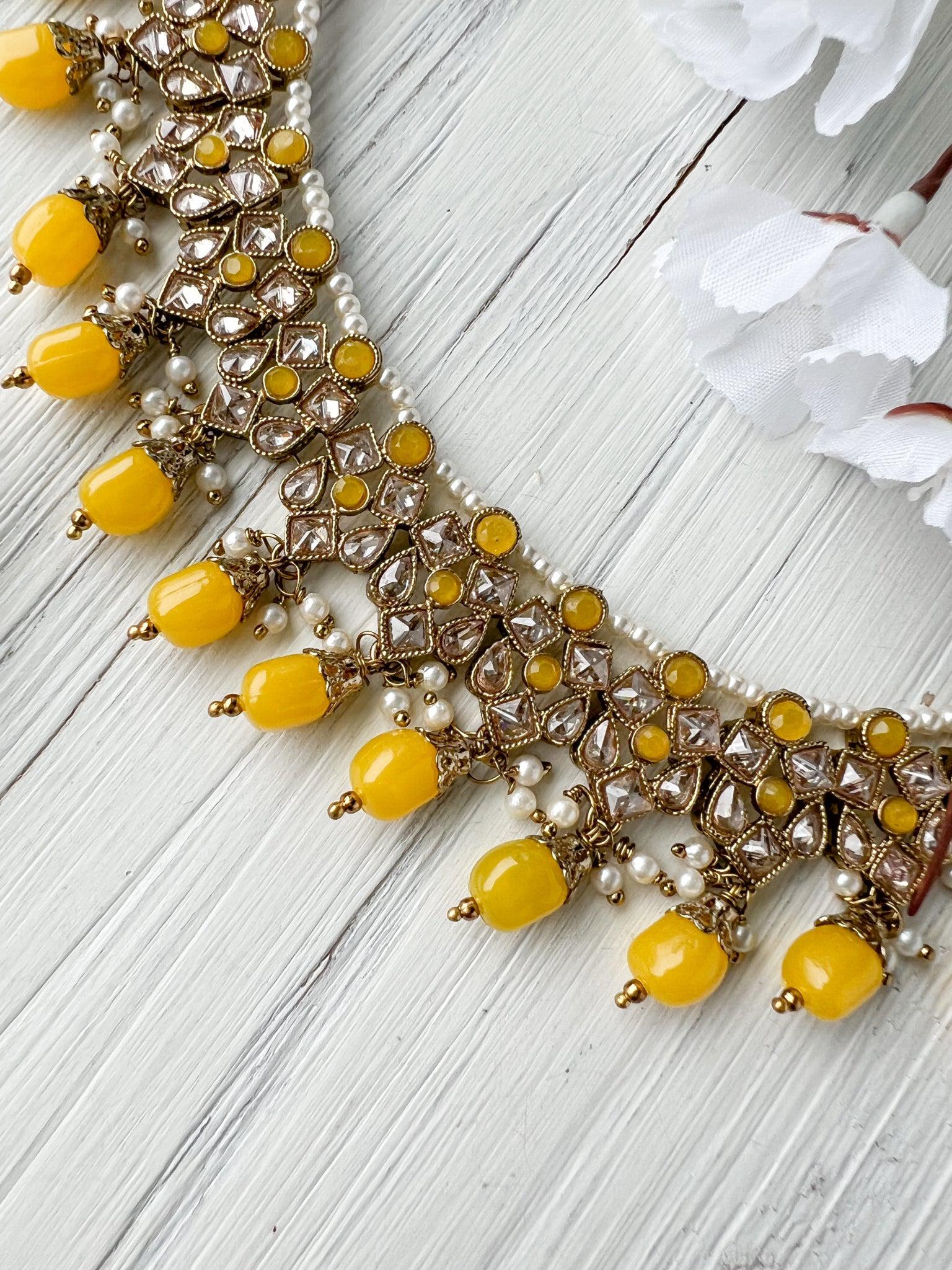 Skeptic in Yellow *AS-IS* Necklace Sets THE KUNDAN SHOP 