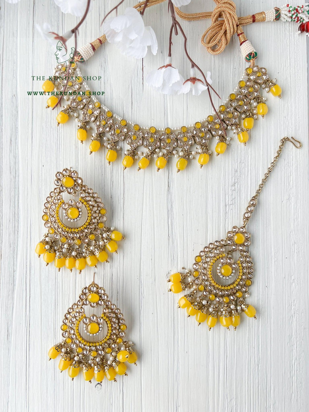 Skeptic in Yellow *AS-IS* Necklace Sets THE KUNDAN SHOP 