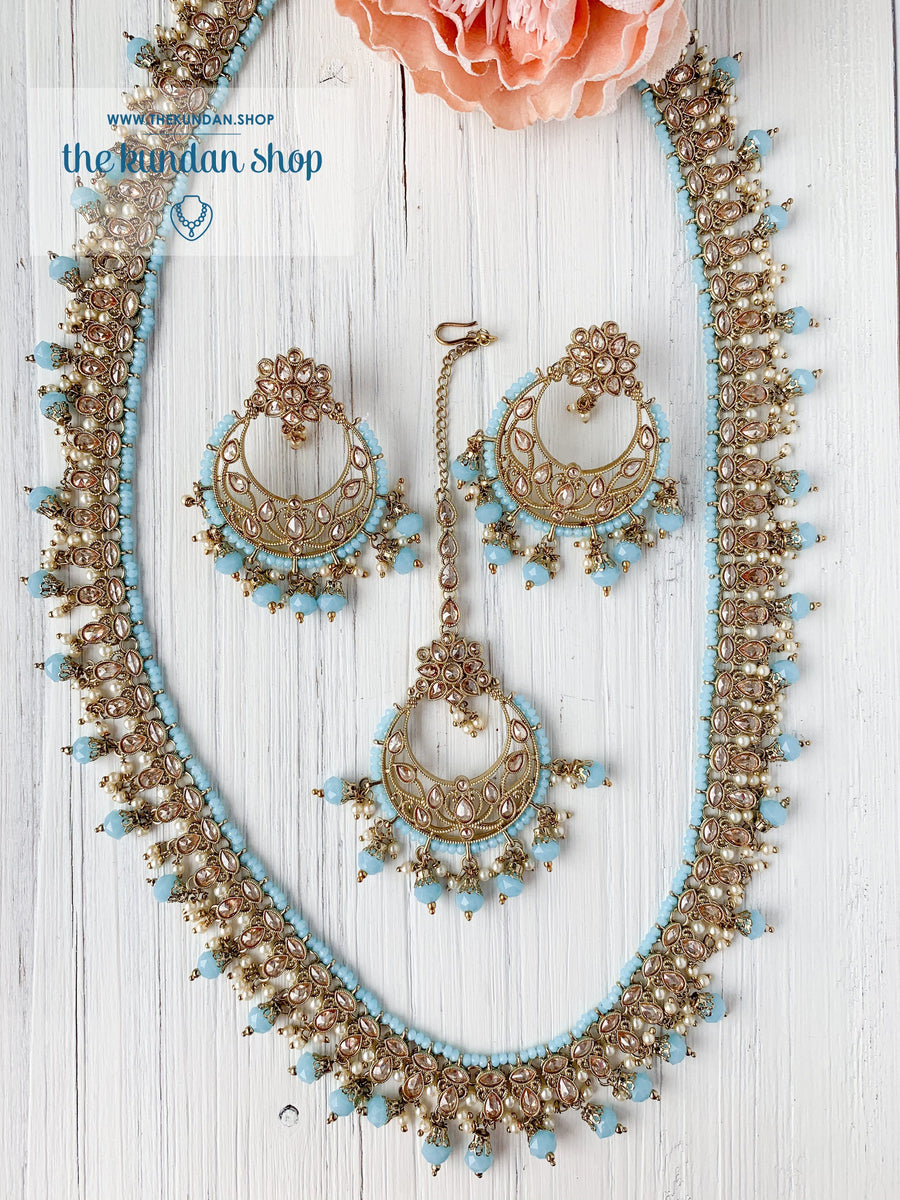 Vigorous in Feroza Blue Necklace Sets THE KUNDAN SHOP 
