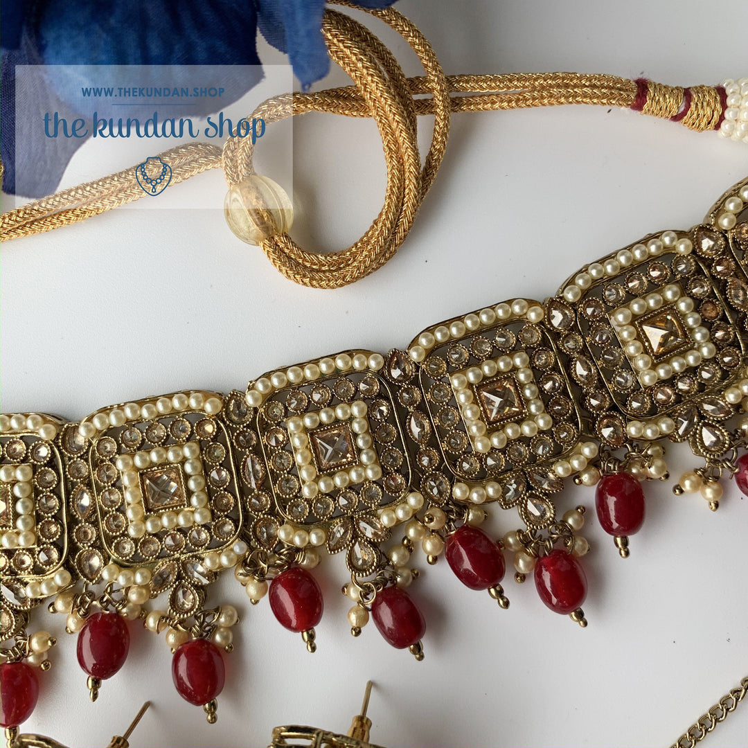 In the Clouds - Ruby, Necklace Sets - THE KUNDAN SHOP