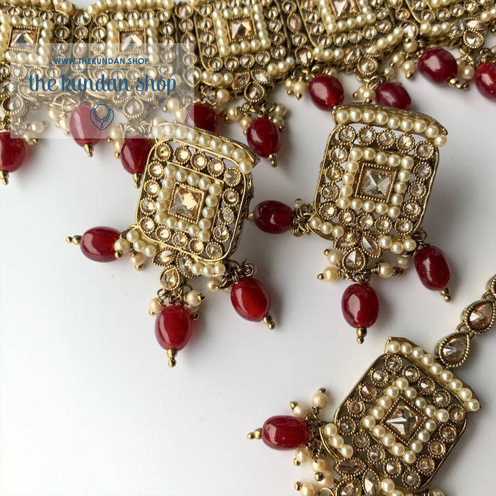 In the Clouds - Ruby, Necklace Sets - THE KUNDAN SHOP