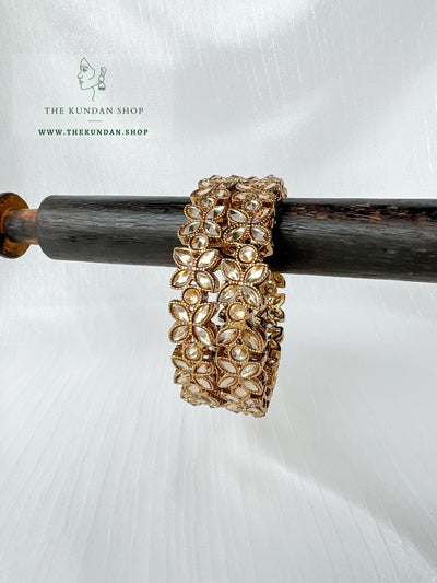 Stones & Petal in Polki Bangles THE KUNDAN SHOP 