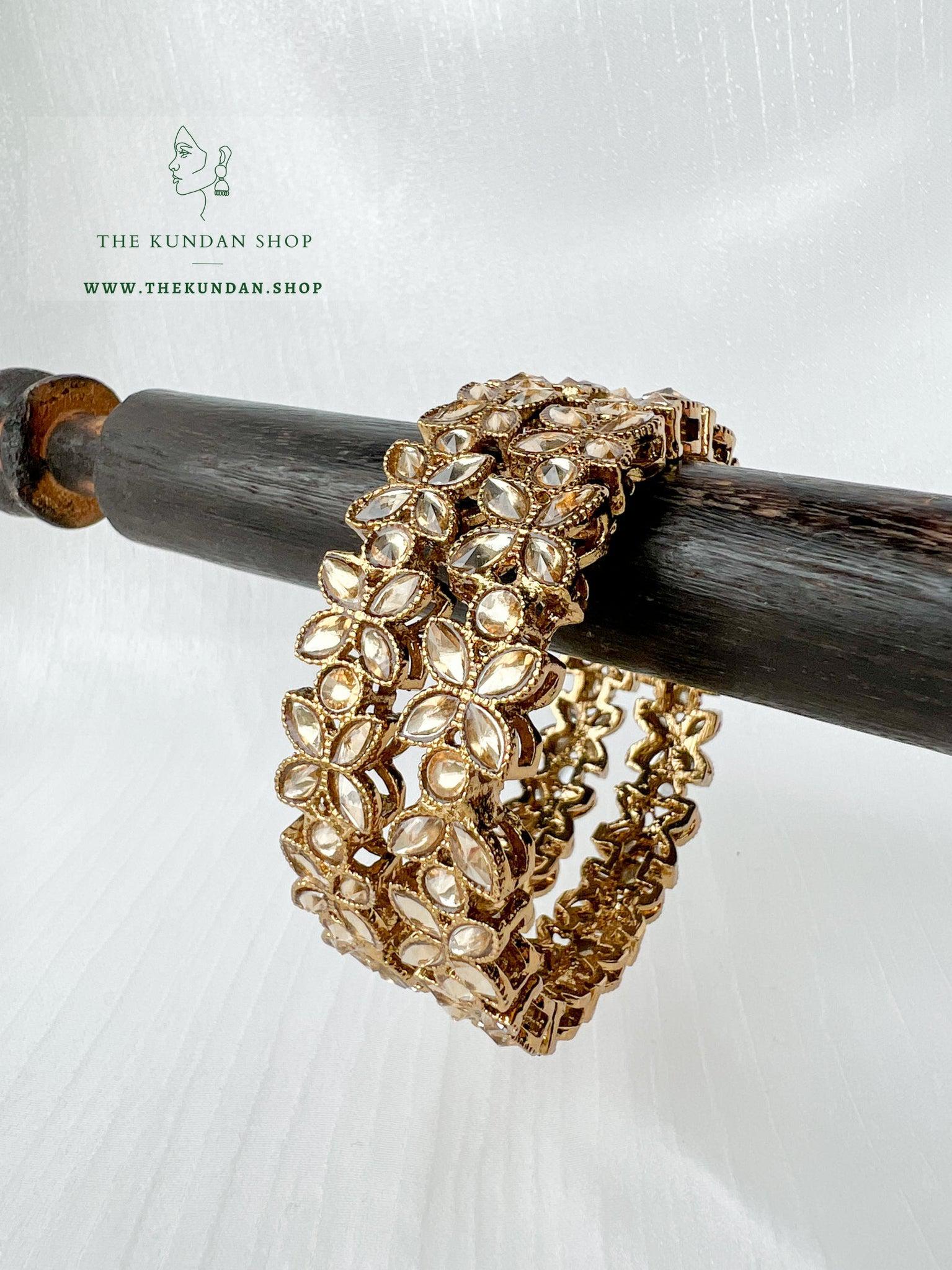 Stones & Petal in Polki Bangles THE KUNDAN SHOP 