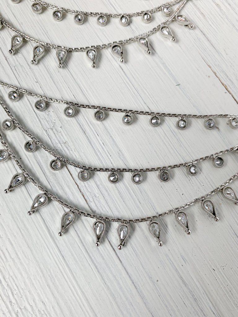 Teardrops - Silver Saharay Sahara Earrings THE KUNDAN SHOP 