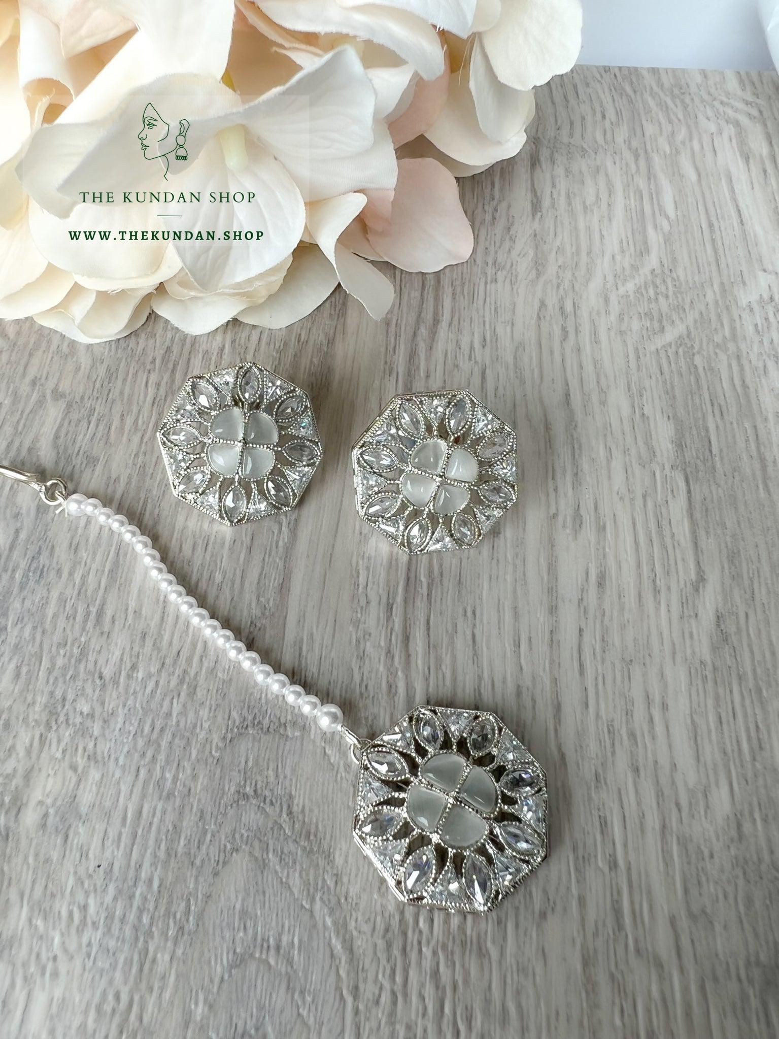 Center Charm Tikka Set Ring THE KUNDAN SHOP Silver 