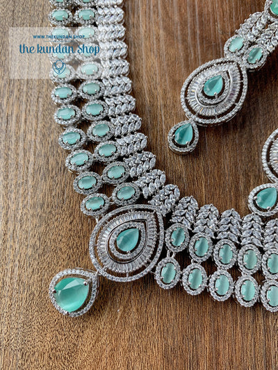 Veiled in Mint Necklace Sets THE KUNDAN SHOP 