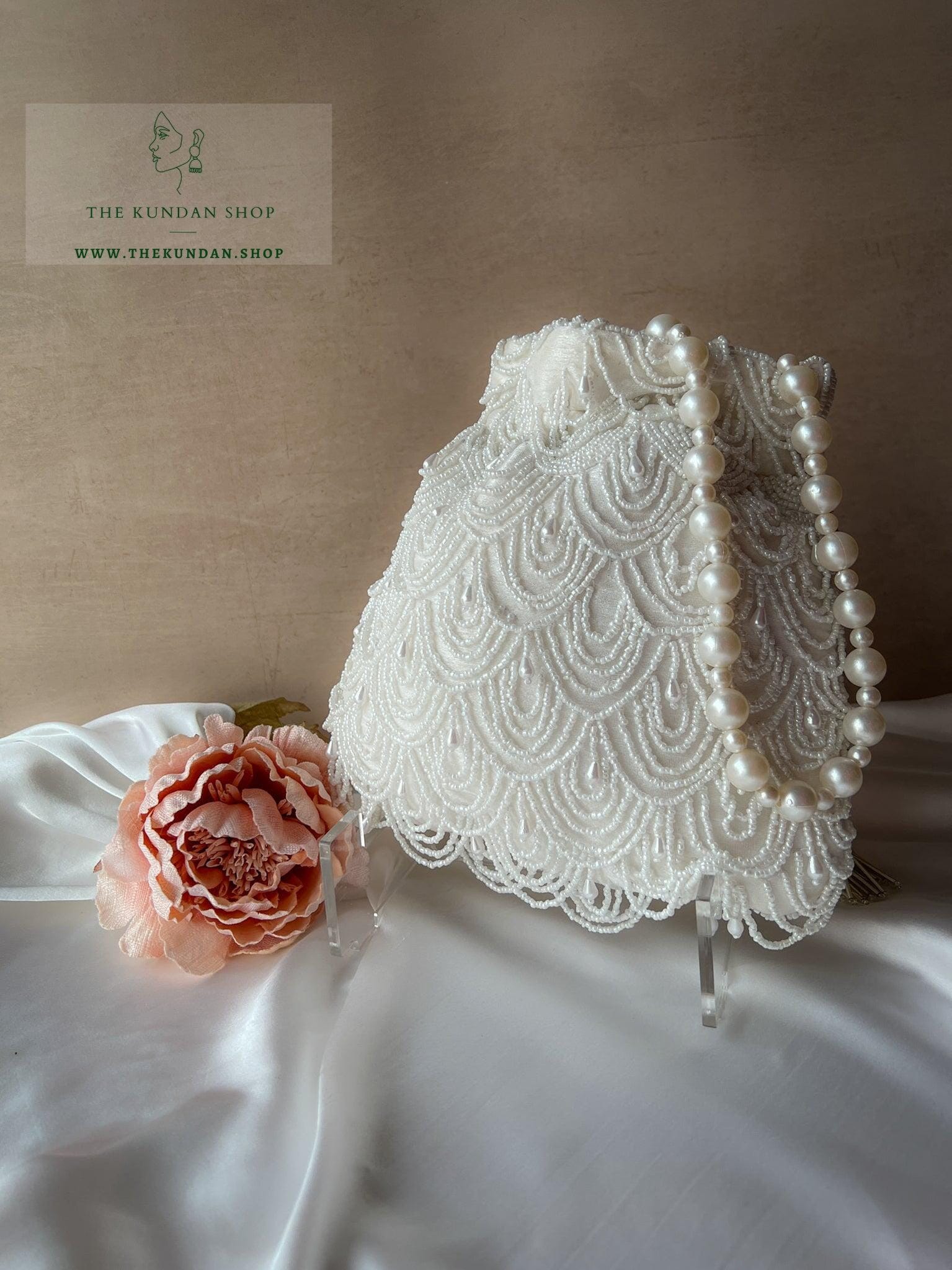 Chic Pouch in White Clutch THE KUNDAN SHOP 