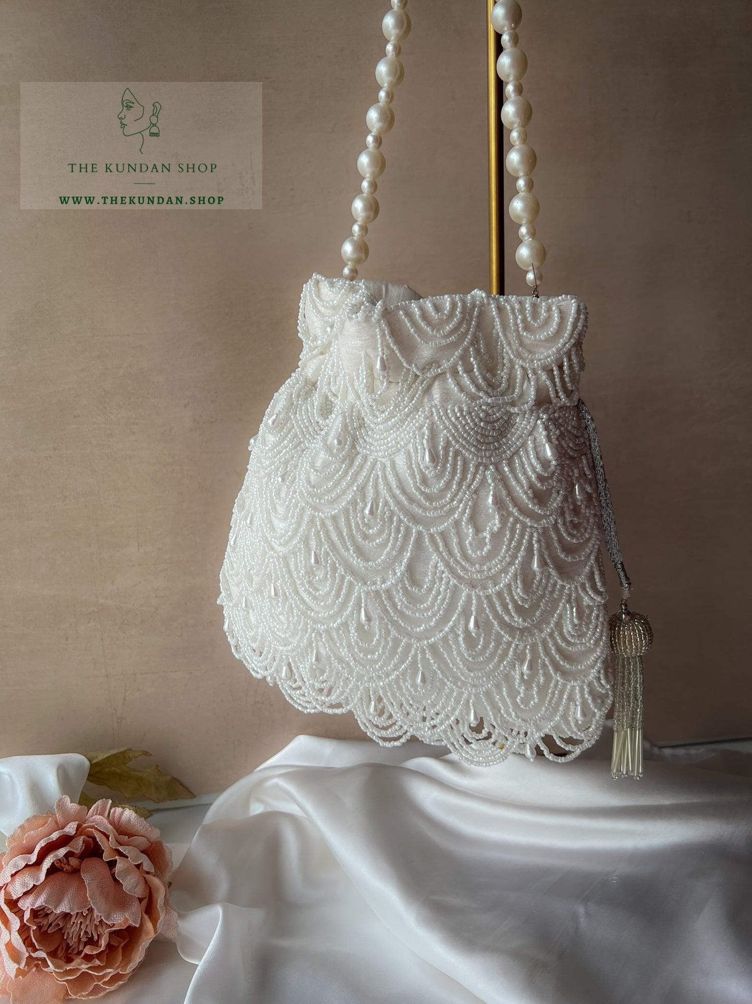 Chic Pouch in White Clutch THE KUNDAN SHOP 