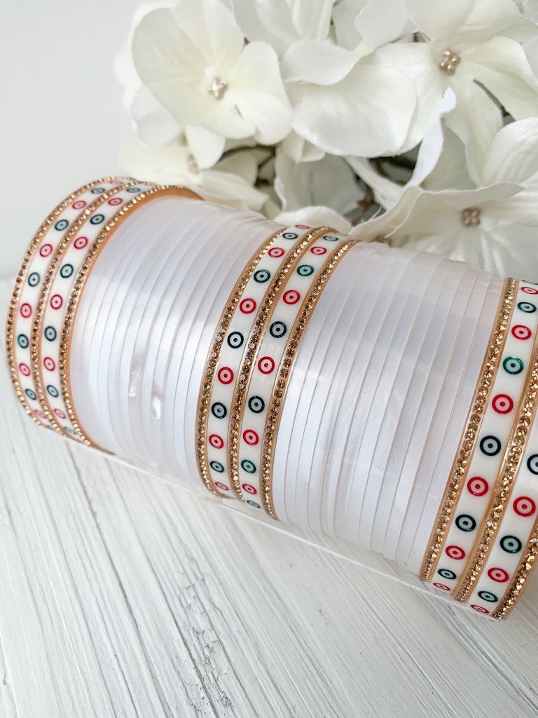 White on sale chura bangles