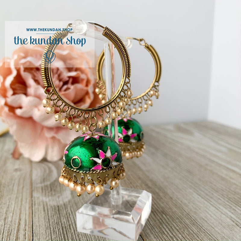 White Flower Baali 2.0 (various colors), Earrings - THE KUNDAN SHOP