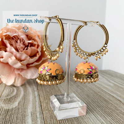 White Flower Baali 2.0 (various colors), Earrings - THE KUNDAN SHOP
