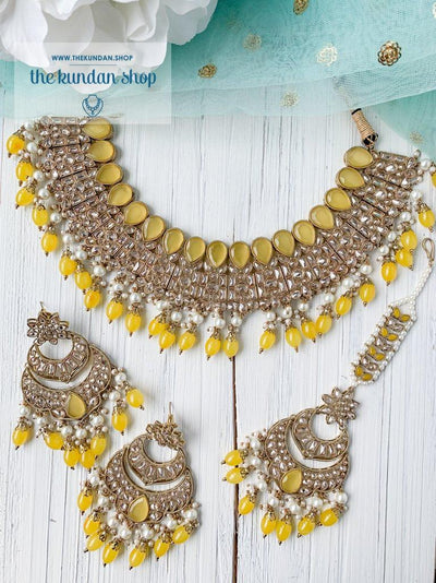 Audacious in Yellow Necklace Sets THE KUNDAN SHOP 