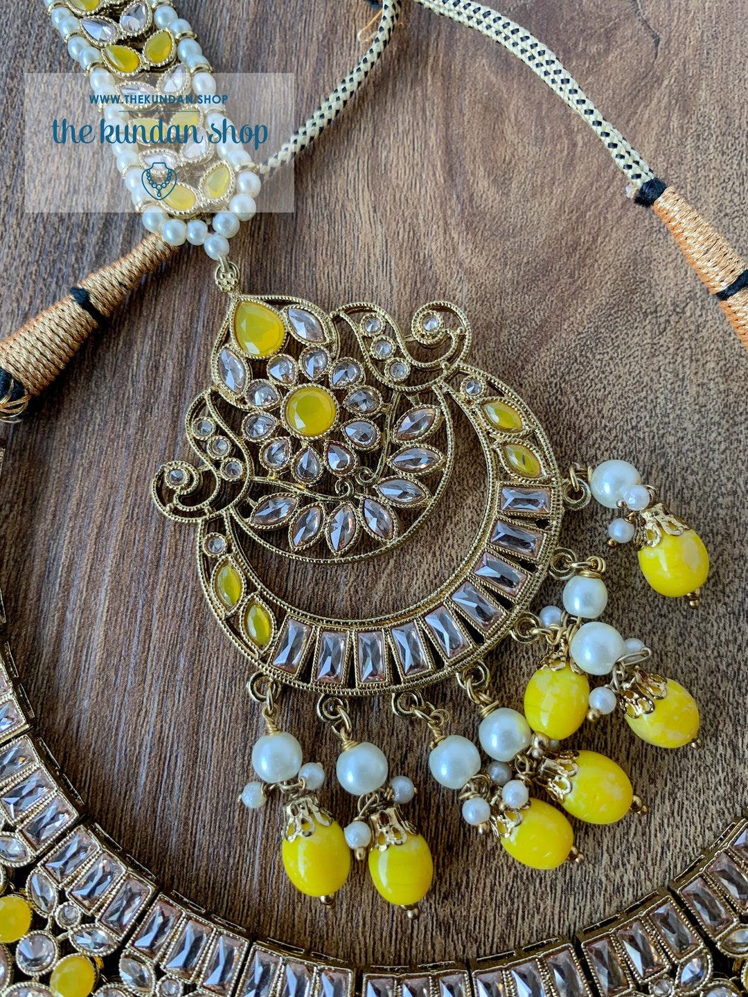 Complexed in Polki, in Yellow Necklace Sets THE KUNDAN SHOP 