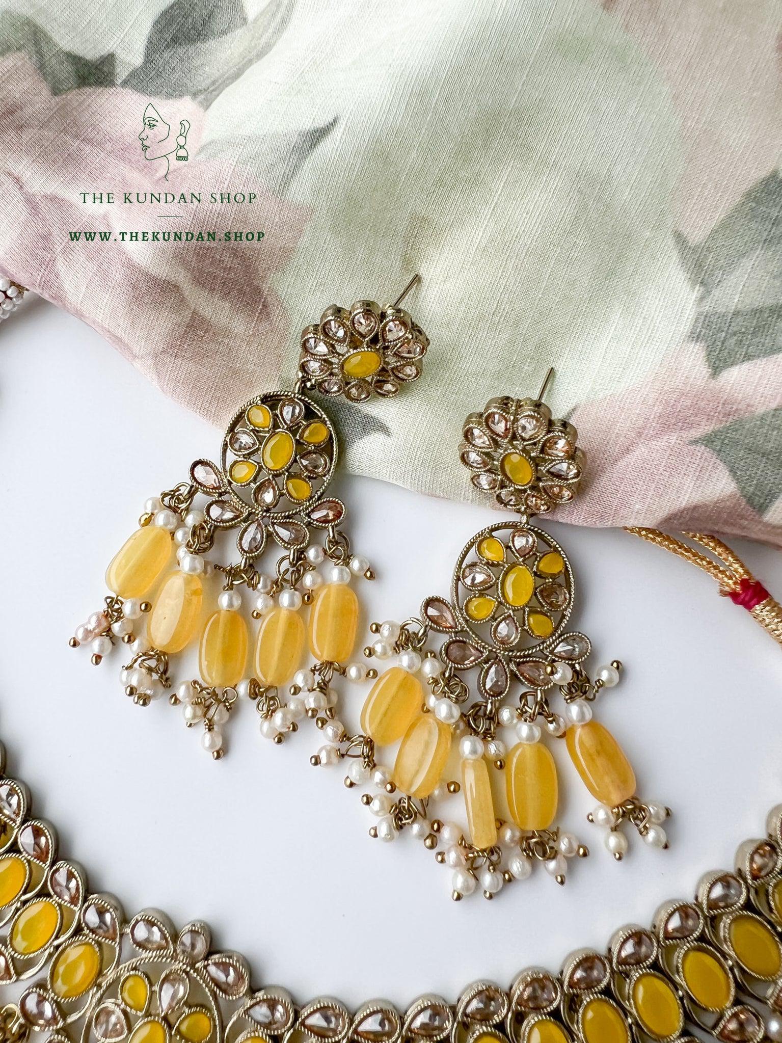 Tonights Best in Yellow Necklace Sets THE KUNDAN SHOP 
