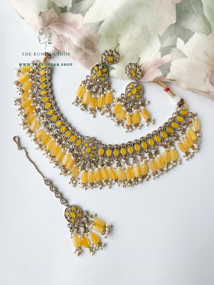 Tonights Best in Yellow Necklace Sets THE KUNDAN SHOP 