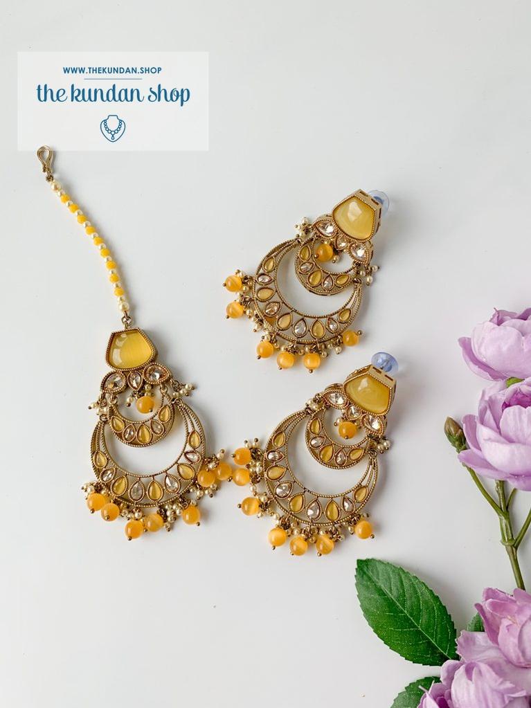 Dependant in Yellow Jewelry Sets THE KUNDAN SHOP 