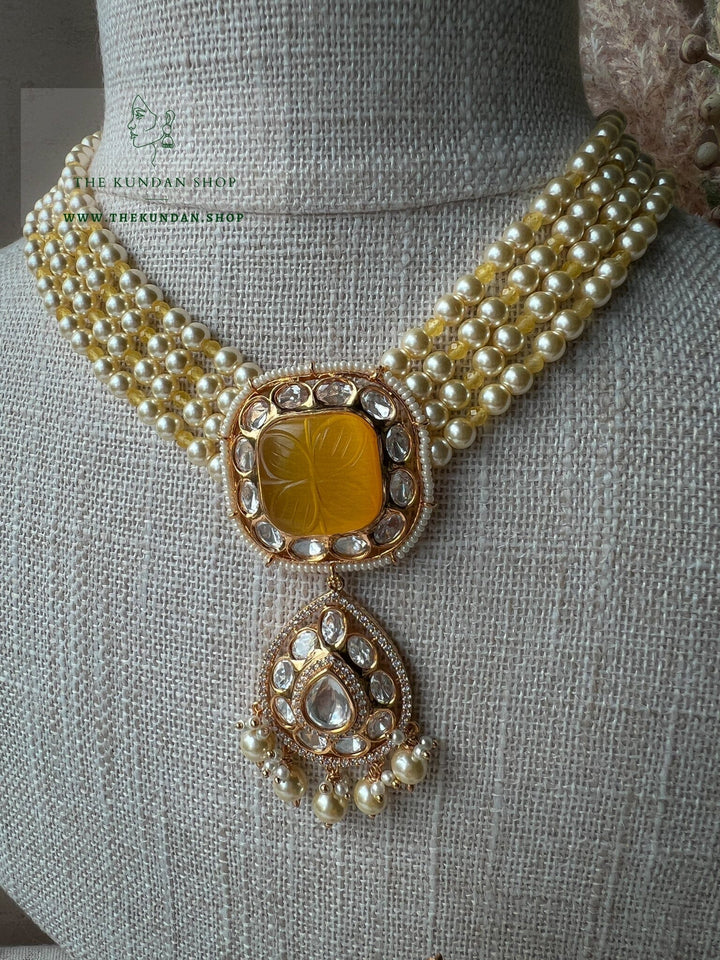 Plenty in Yellow Necklace Sets THE KUNDAN SHOP 