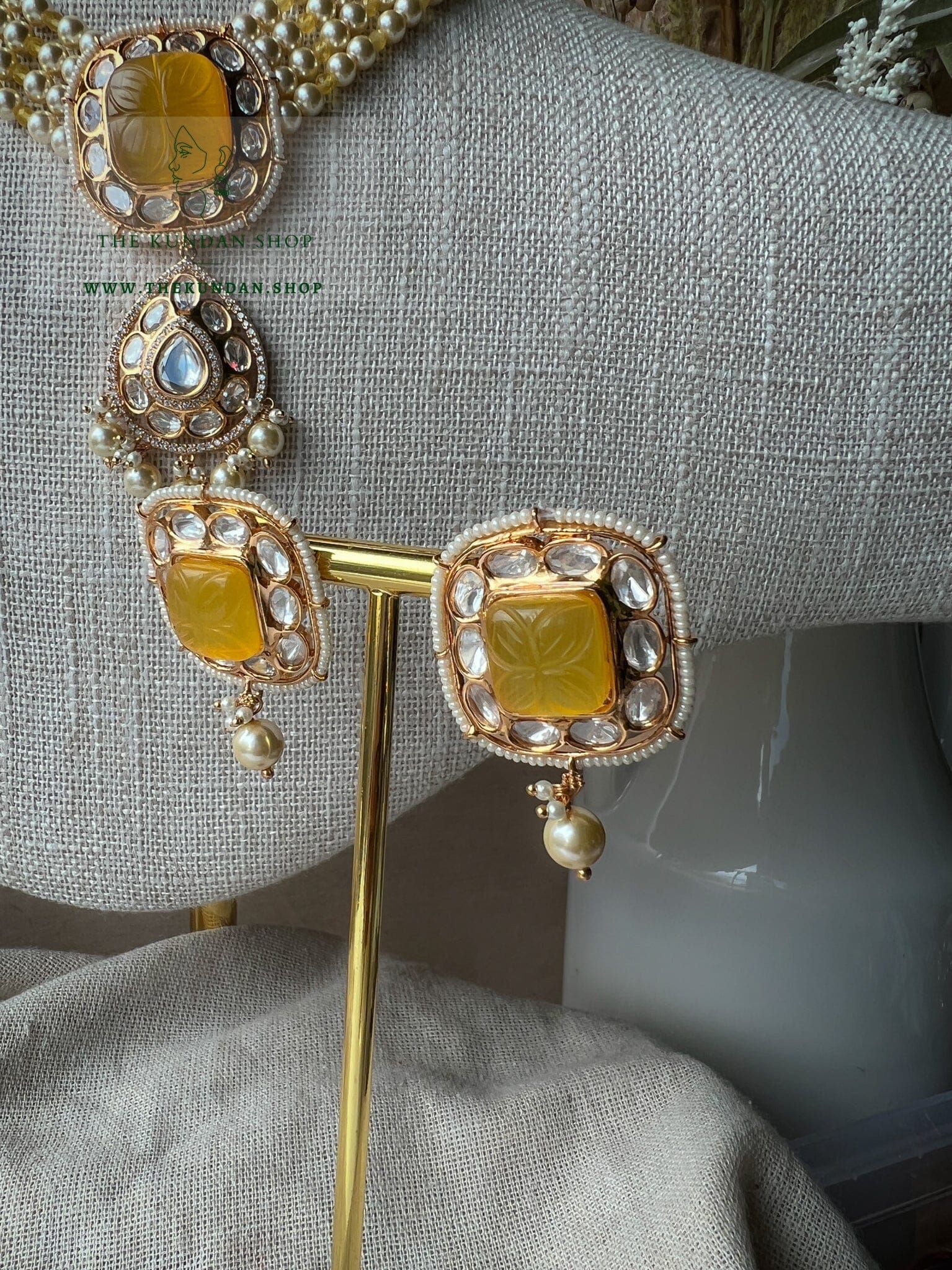 Plenty in Yellow Necklace Sets THE KUNDAN SHOP 
