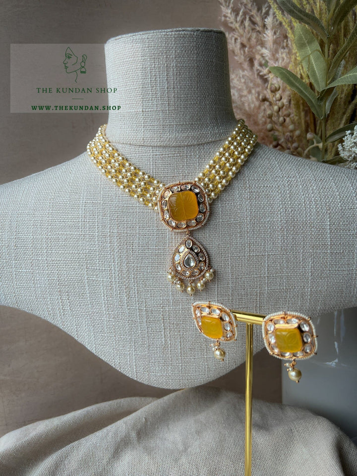 Plenty in Yellow Necklace Sets THE KUNDAN SHOP 