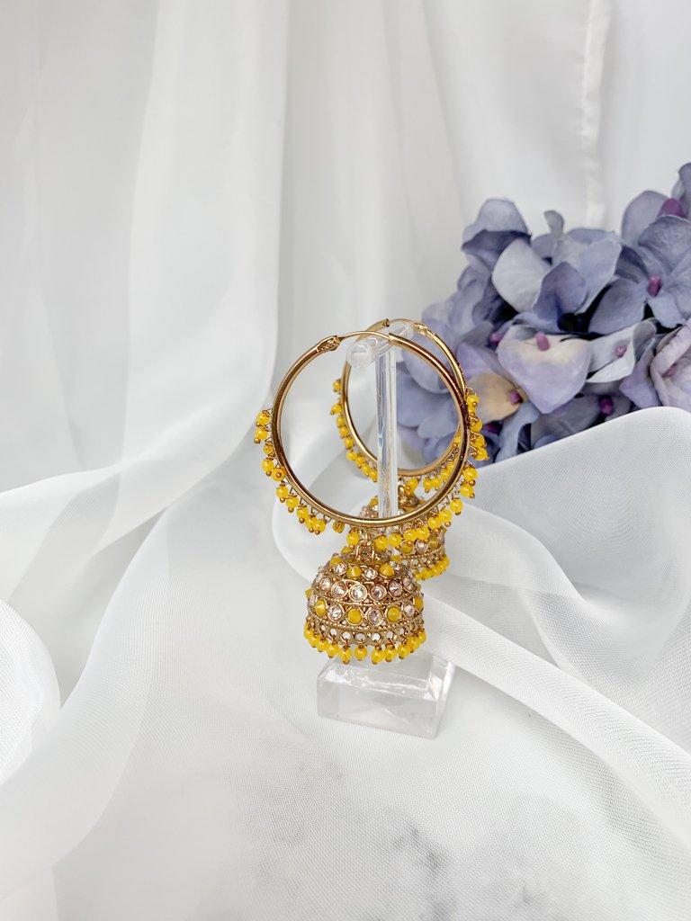 Twinkle Baalis in Antique Earrings THE KUNDAN SHOP Yellow 