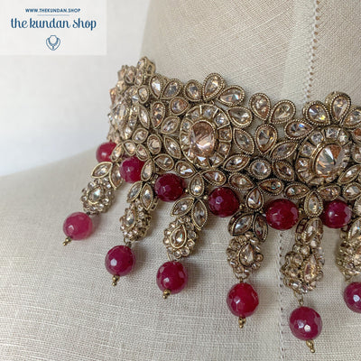 Extravagance in Ruby, Necklace Sets - THE KUNDAN SHOP
