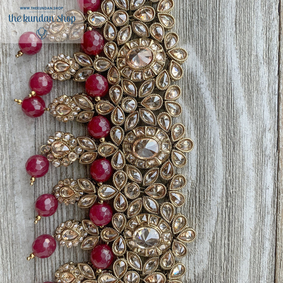 Extravagance in Ruby, Necklace Sets - THE KUNDAN SHOP