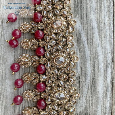 Extravagance in Ruby, Necklace Sets - THE KUNDAN SHOP