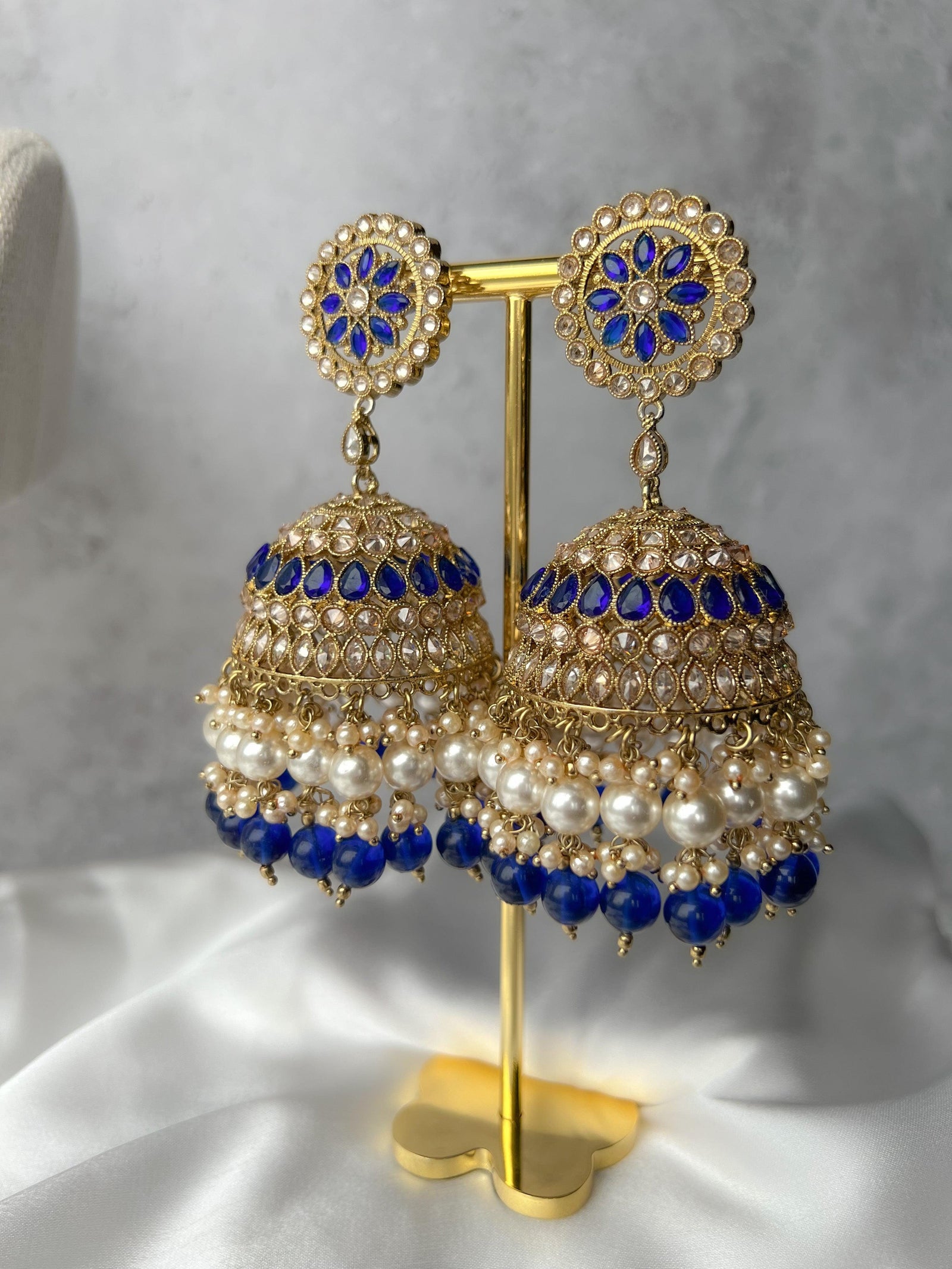 Interest Jhumkis Earrings THE KUNDAN SHOP 