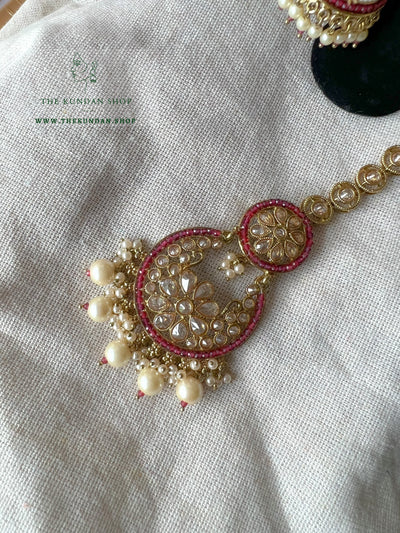 Tranquil in Ruby Necklace Sets THE KUNDAN SHOP 