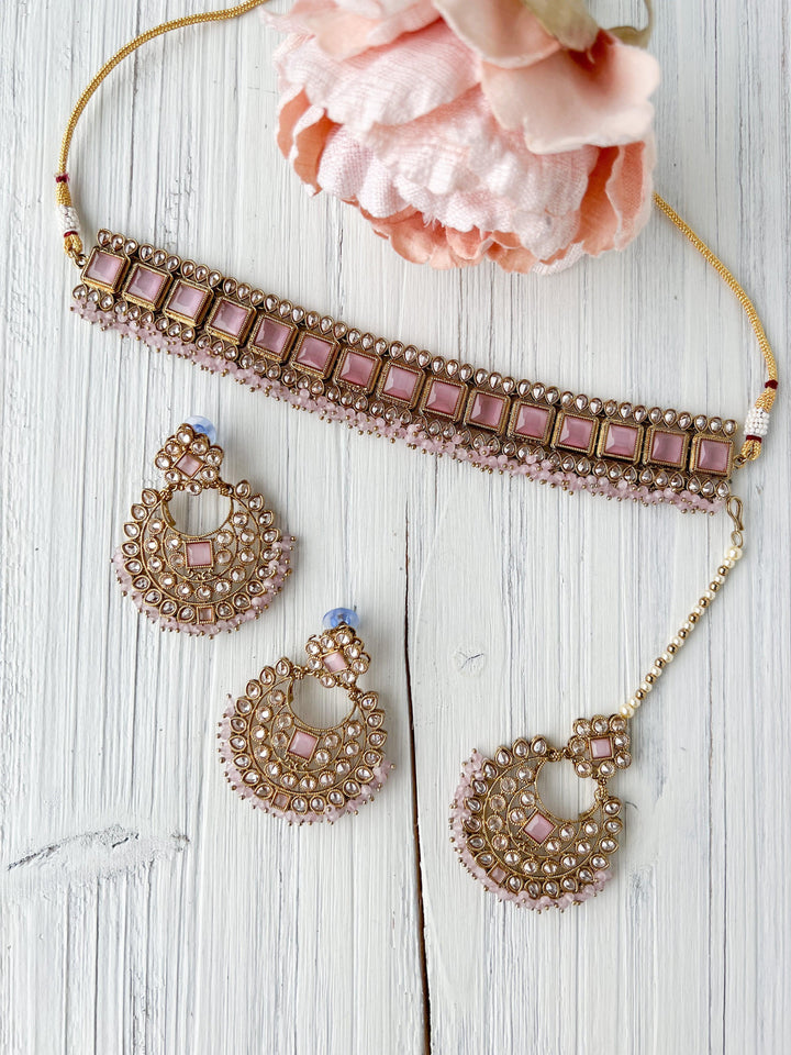 Attract in Pink Necklace Sets THE KUNDAN SHOP 