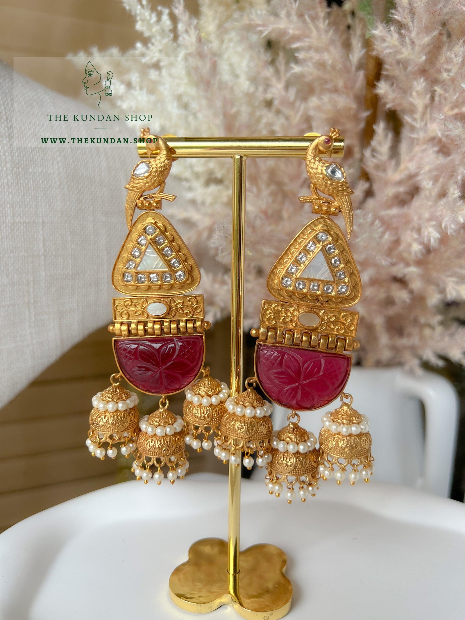 The Third Angle Earrings THE KUNDAN SHOP 