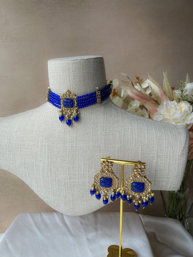 Incline in Polki (in more colors) Necklace Sets THE KUNDAN SHOP 