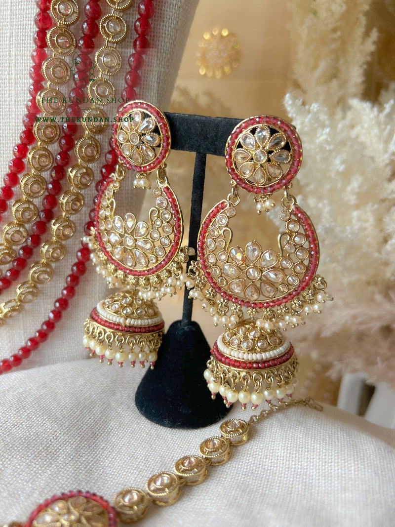 Tranquil in Ruby Necklace Sets THE KUNDAN SHOP 
