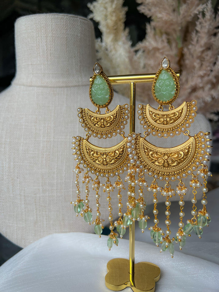 Glamour in Kundan Earrings THE KUNDAN SHOP 