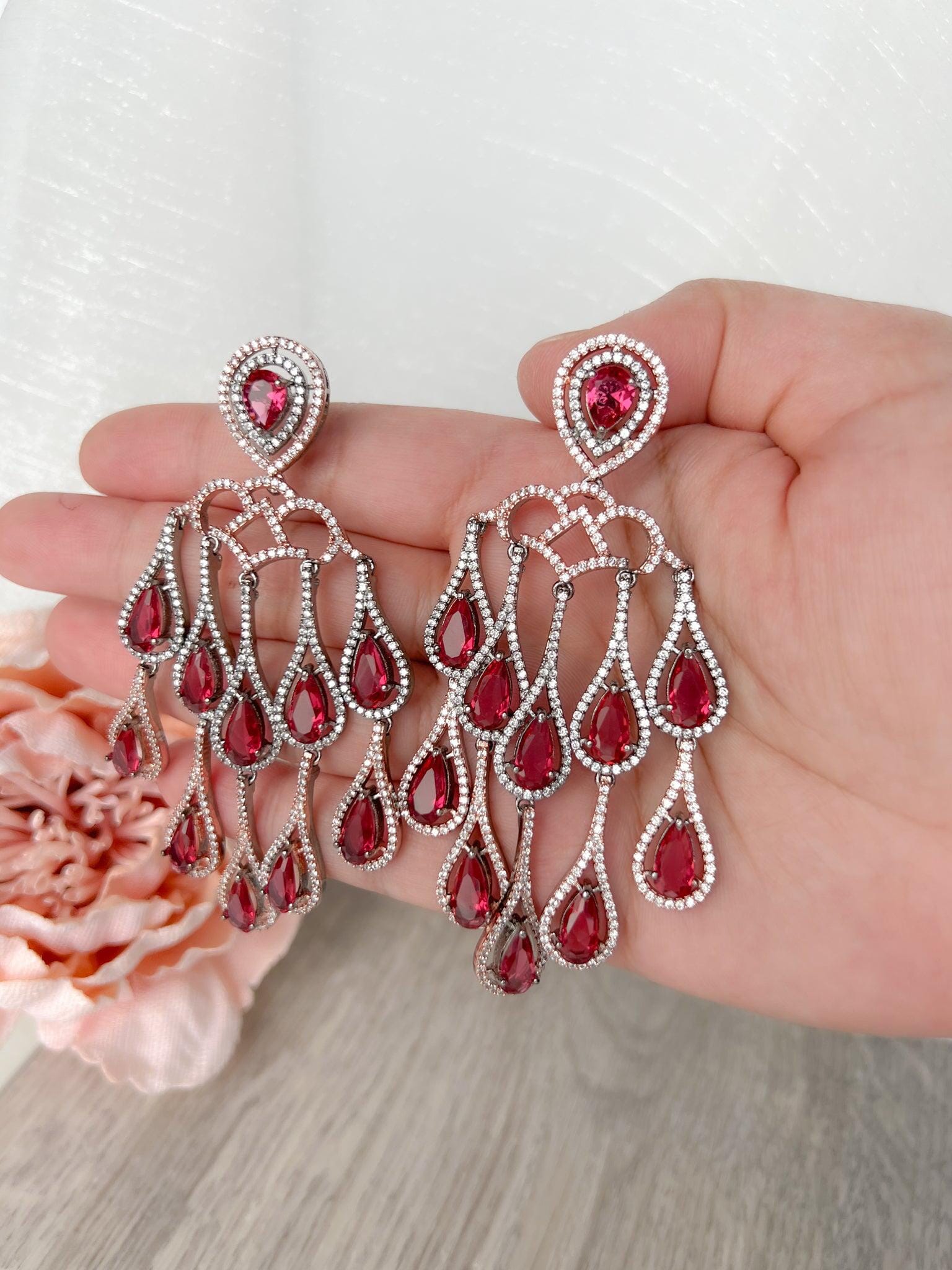 Formidable Drops Earrings THE KUNDAN SHOP 