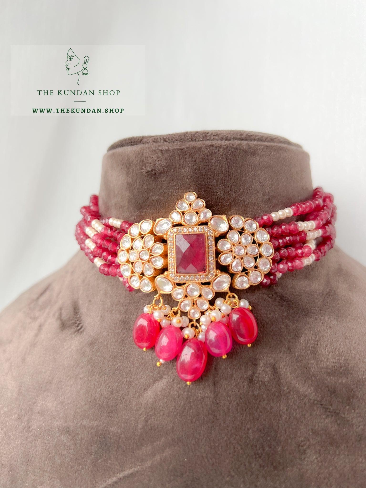 Swoon Kundan in Ruby Necklace Sets THE KUNDAN SHOP 