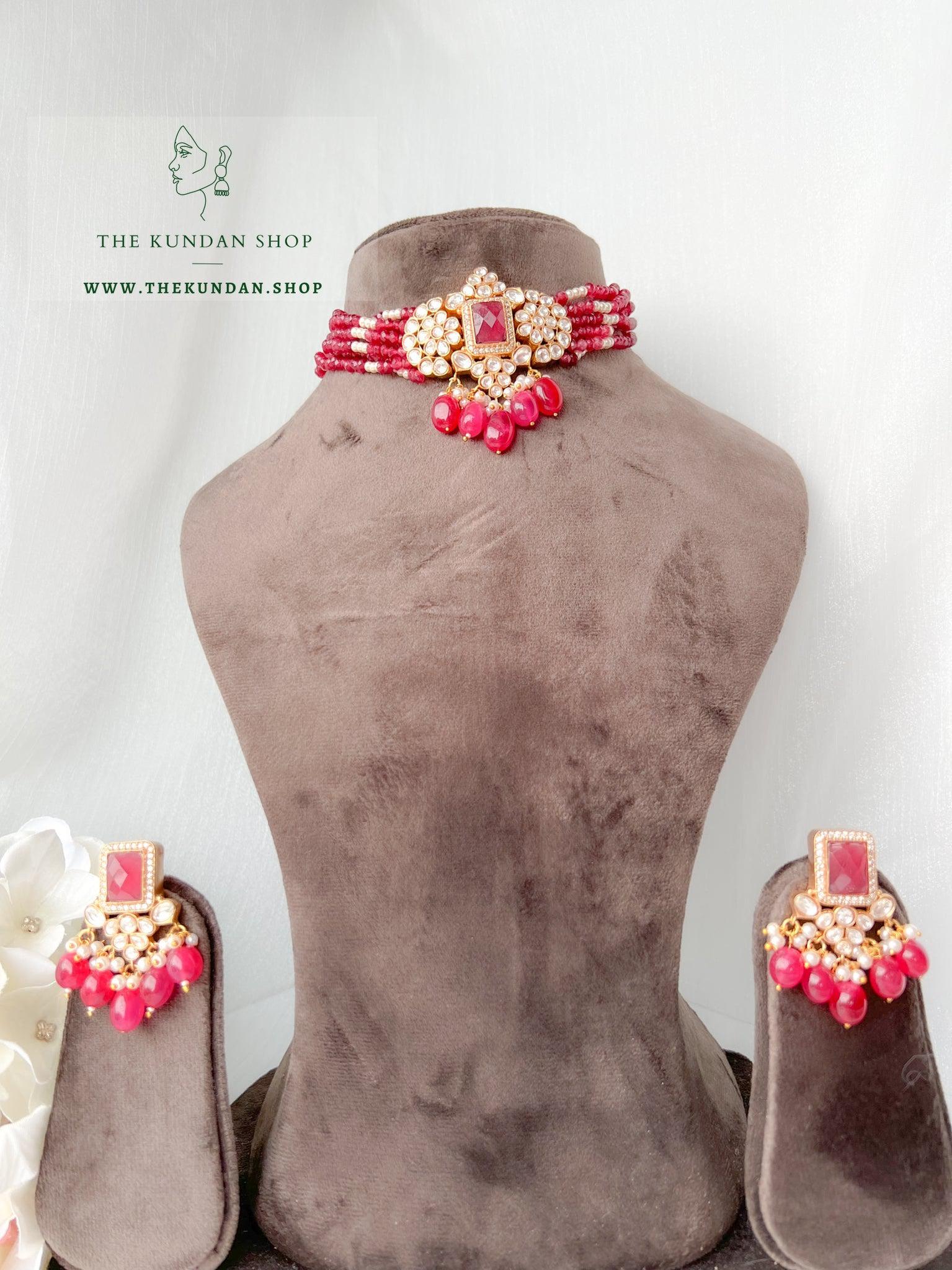 Swoon Kundan in Ruby Necklace Sets THE KUNDAN SHOP 